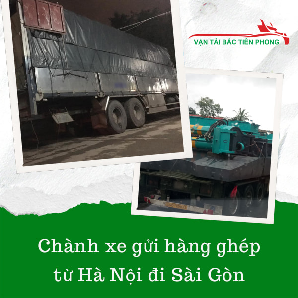Hình ảnh xe tải chở hàng ra Sài Gòn.