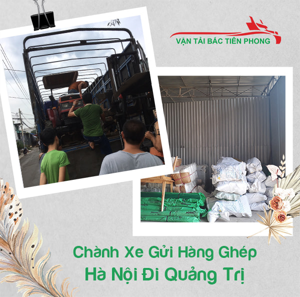 Hình ảnh xe tải chở hàng ra Quảng Trị.